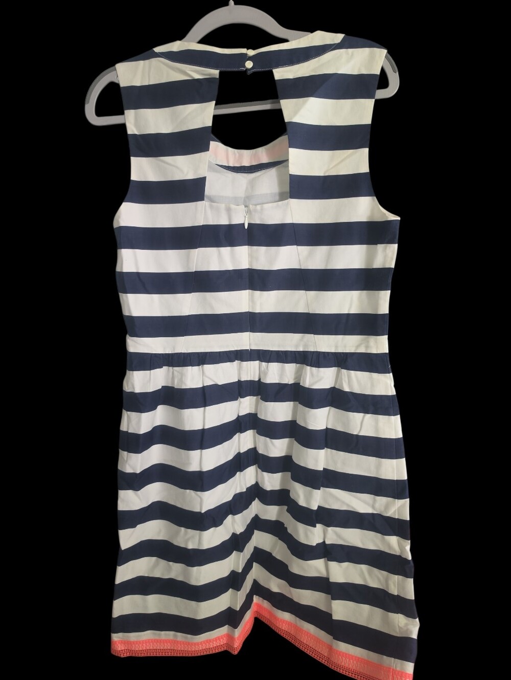 Vineyard Vines Nautical Navy Blue and White Striped Dress Size 10 EUC - Picture 2 of 3